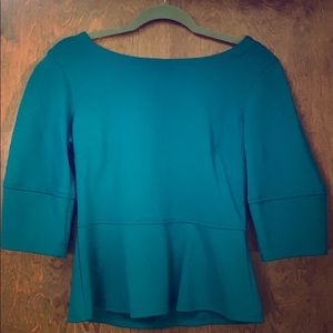 Structured teal top